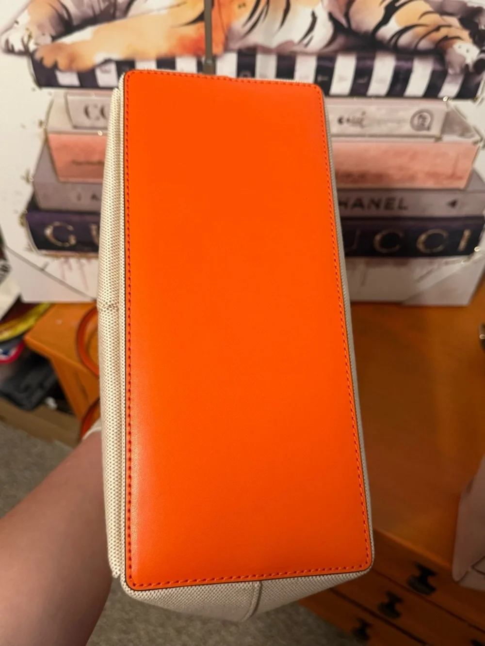 Michael Kors Jet Set Poppy Medium Double Pocket Tote NWT - Picture 8 of 11